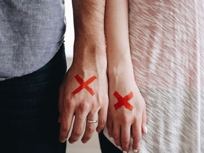Pareja en fase de divorcio